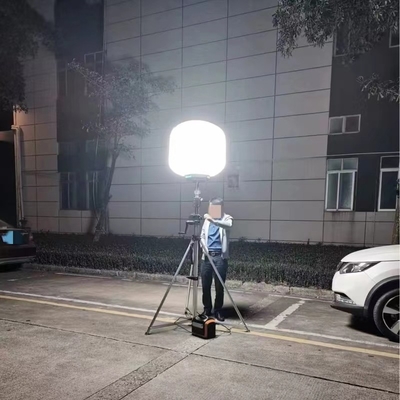 Tour d'éclairage mobile à LED en forme de ballon, à levage manuel, mât de 3,8 m, pour la construction minière