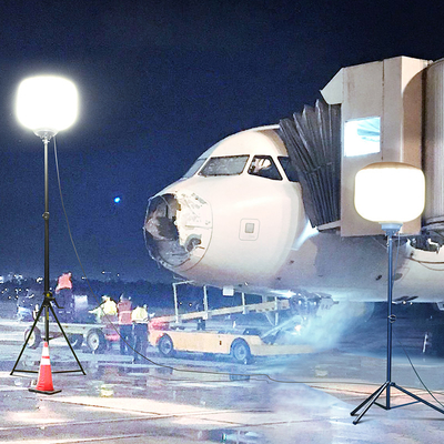 Lumières de ballon blanc mobiles Film 500W LED Tour de lumière mobile LED pour la construction d'ingénierie