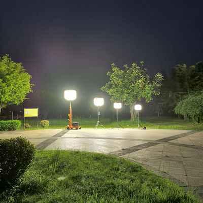 Lumières de ballon LED portables Construction 320W Tour de lumière diesel Pour l'éclairage temporaire