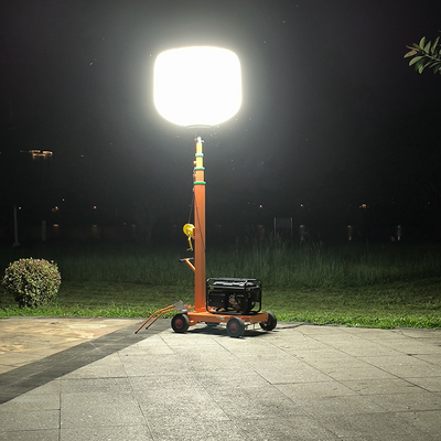 Éclairage de chariot LED Tour lumineuse à ballon 1400W Tour lumineuse à mât pour les pompiers et les secours