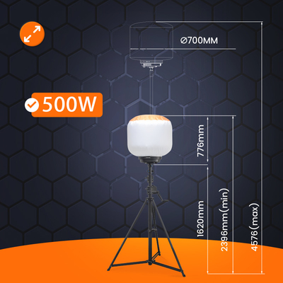 Événements Téléscopique Tour lumineuse remorquable 500W Ballon LED Tour lumineuse mobile pour les grands événements