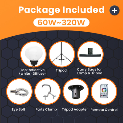 Lampe de ballon LED 320W LED RGB portable pour les fêtes et les événements spéciaux