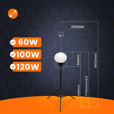 120W Tour lumineuse à ballon RGB à LED Tour lumineuse portable polyvalente pour événement en plein air