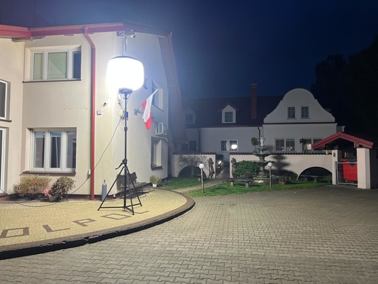 1000W Tour lumineuse à ballon LED Portable mobile sans ombre Éclairage de sécurité pour les chantiers de construction Travaux routiers Fêtes Événements Sauvetage