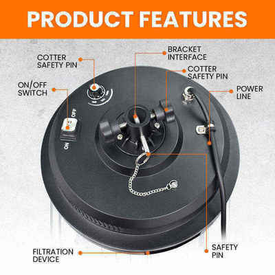 Projecteur LED extérieur 36W personnalisé en usine, projecteur réglable, hauteur de mât réglable pour les camps de secours en cas de catastrophe