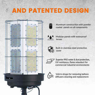 Projecteur LED extérieur 36W personnalisé en usine, projecteur réglable, hauteur de mât réglable pour les camps de secours en cas de catastrophe